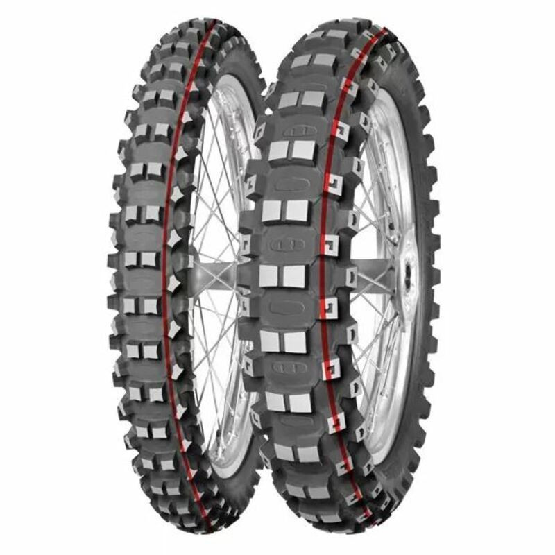 Pneu MITAS TERRA FORCE-MX MH 90/100-16 NHS 51M TT MEDIUM TO HARD RED GREEN