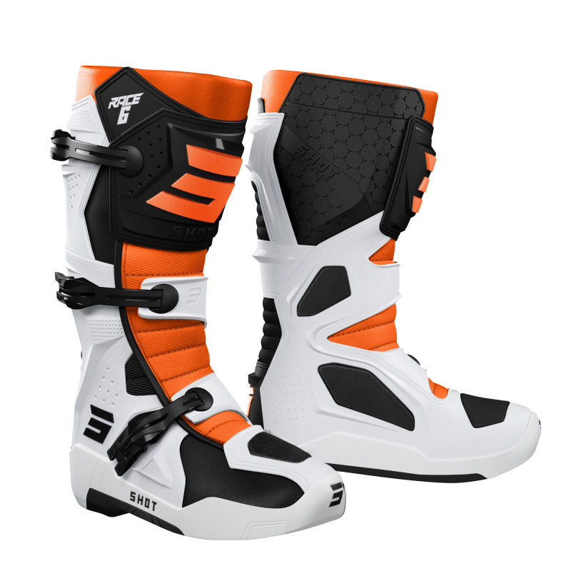 bottes-cross-shot-race-6-noir-blanc-orange