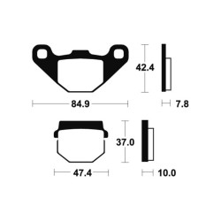 TECNIUM Street Organic Brake pads - MA48