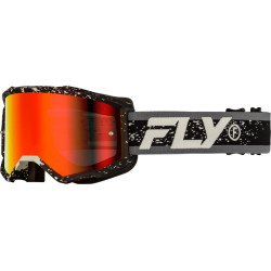 FLY RACING Zone Goggle Black/Grey - Red Mirror/Smoke Lens