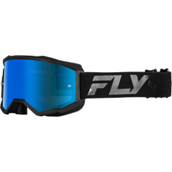 FLY RACING Zone Goggle Black/Black - Sky Blue/Smoke Lens