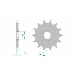 AFAM Steel Standard Front Sprocket 94109 - 420