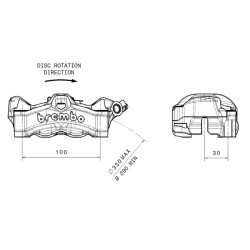 BREMBO Stylema Front Left Brake Caliper Black