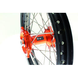 ART MX Complete Front + Rear Wheel 21x1,60/18x2,15 Black Rim/Orange Hub KTM