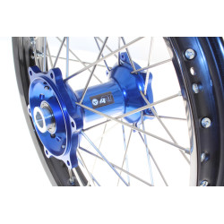 ART MX Complete Front + Rear Wheel 21x1,60/18x2,15 Black Rim/Blue Hub Yamaha