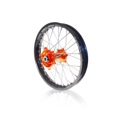 ART MX Complete Front + Rear Wheel 21x1,60/18x2,15 Black Rim/Orange Hub KTM