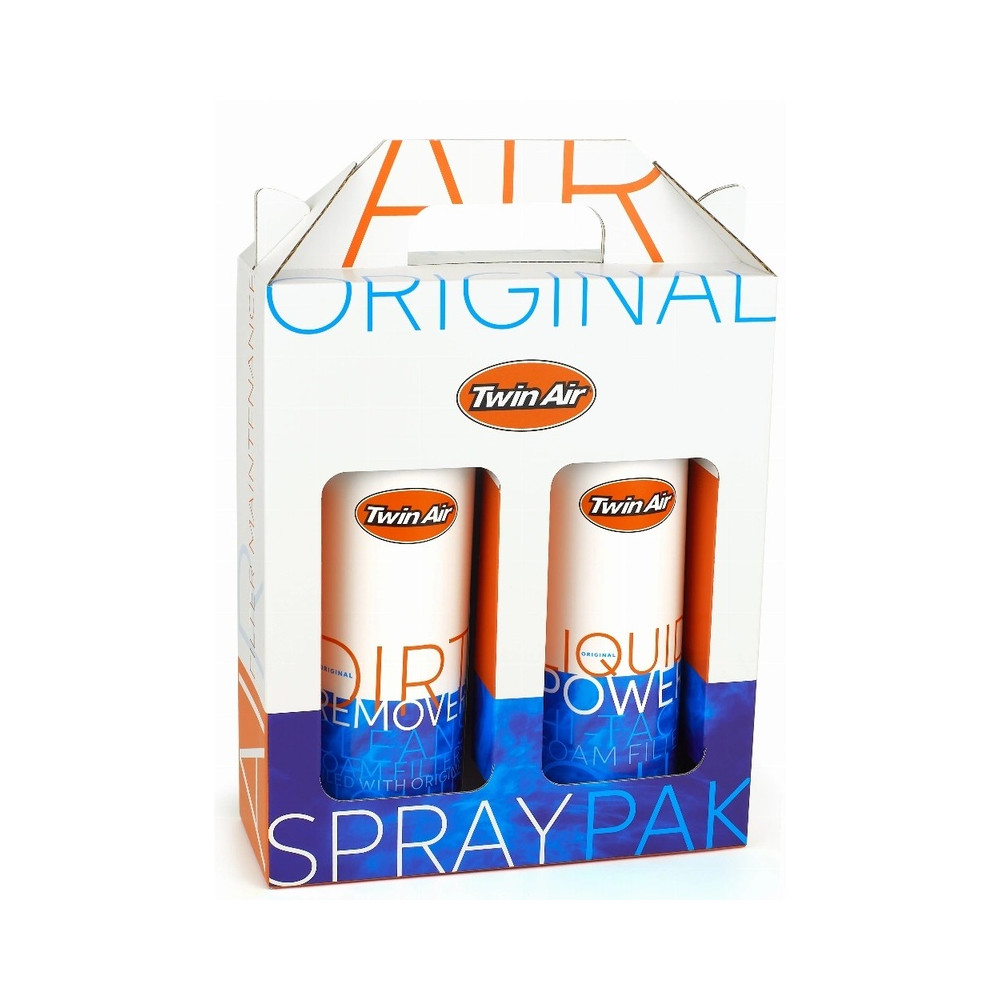 Pack nettoyage TWIN AIR Liquid Power Spray + Dirt Remover - 2x500ml