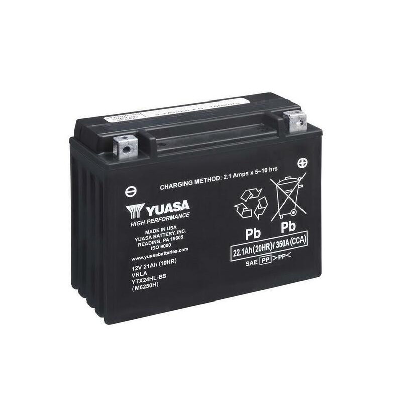 Batterie YUASA sans entretien avec pack acide - YTX24HL-BS