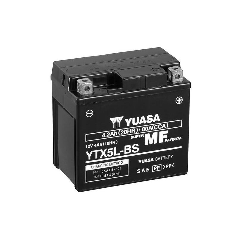 Batterie YUASA sans entretien avec pack acide - YTX5L-BS