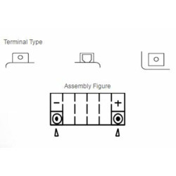 Batterie YUASA sans entretien avec pack acide - YTX5L-BS