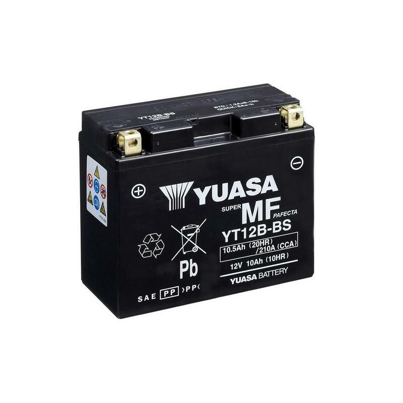 Batterie YUASA sans entretien avec pack acide - YT12B-BS