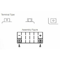 Batterie YUASA sans entretien avec pack acide - YTX4L-BS